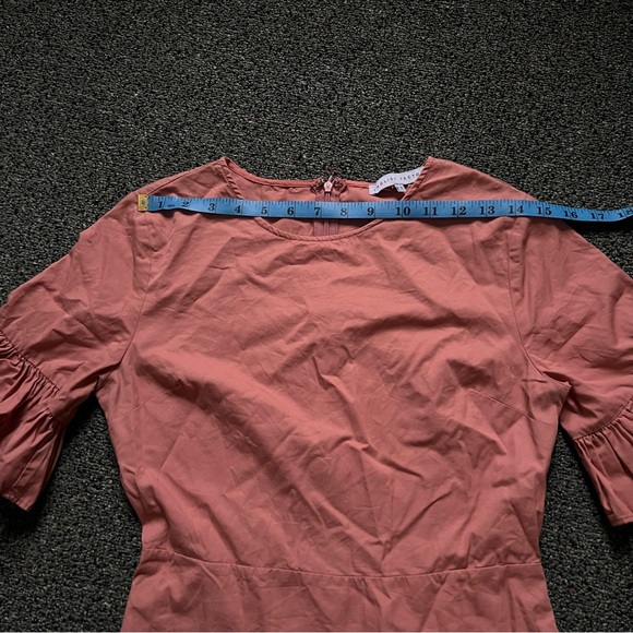 ENGLISH FACTORY Mauve Pink Ruffle Sleeve Flutter Mini A-Line High-Waist Dress S - Picture 16 of 16